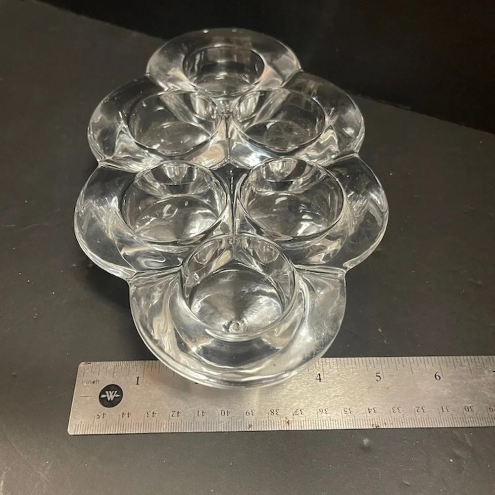 Heavy Glass Candle Votive Holder Villeroy & Boch Vintage Cone Base